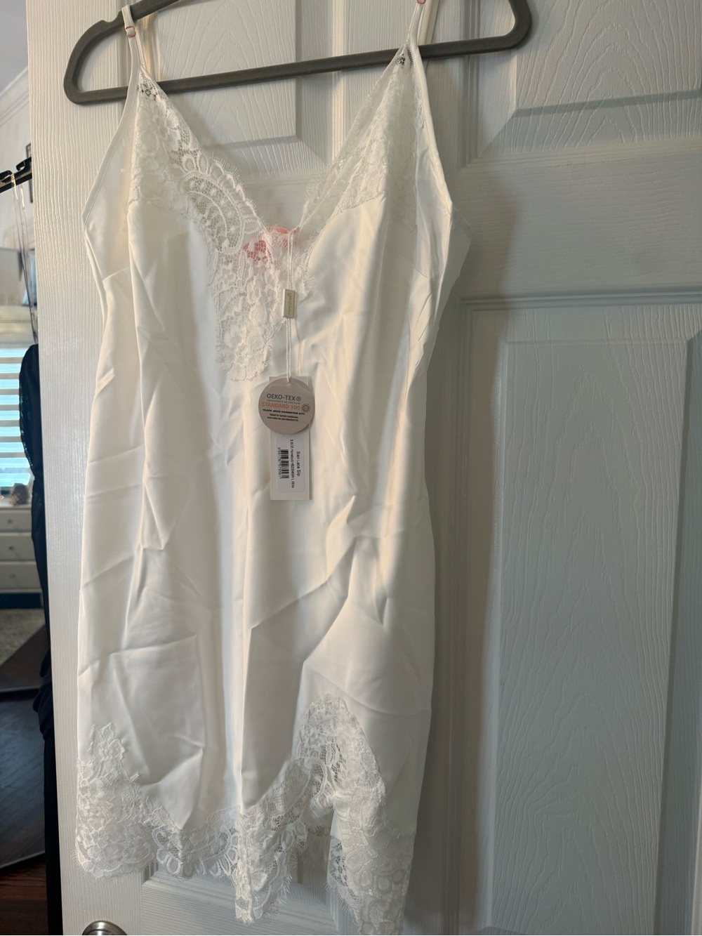 White Lace-Trim Bridal Slip